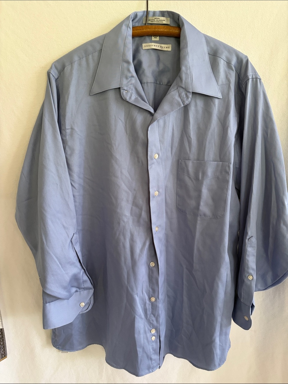 Geoffrey Beene Men's Sky Blue Button-Front Dress Shirt